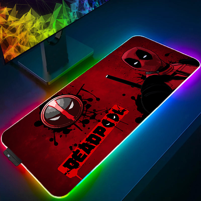 Gaming Keyboard Nearby - LED Mouse Pad Gaming Backlight Lock