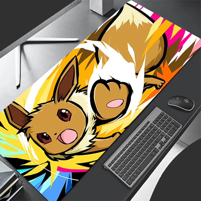 Gaming Keyboard Nearby - P-Pokemon Eevee Anime Gaming Mouse Pad,