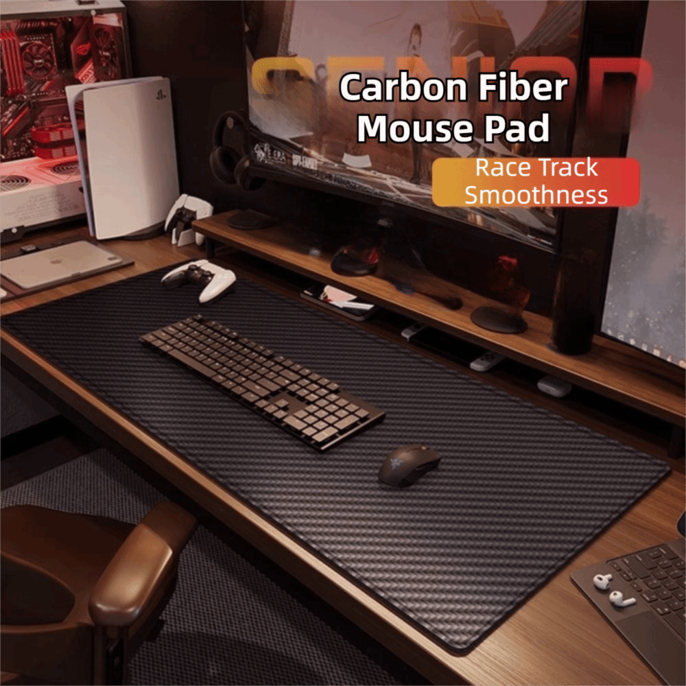 Gaming Keyboard Higround - Waterproof Carbon Fiber Mouse Pad Non-slip