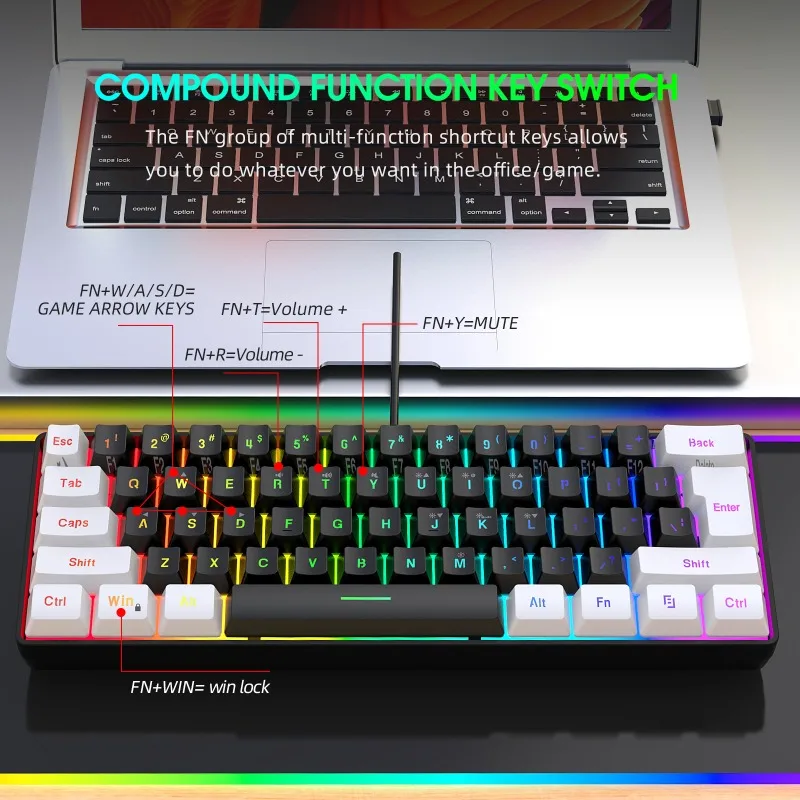 Keyboard and Mouse 60% Compute - огляд і ціна Gaming Keyboard Mouse Combo