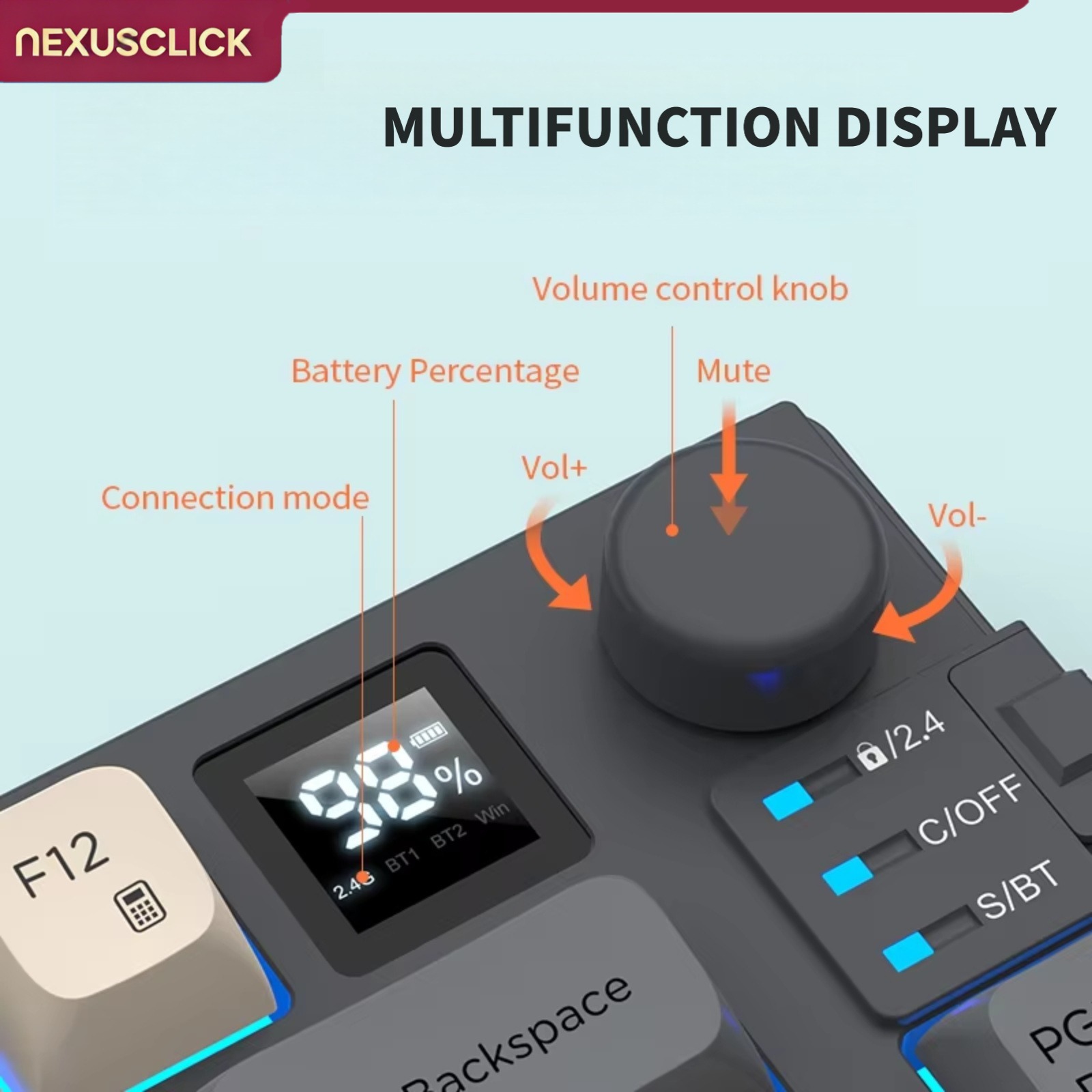 NexusClick Dual Mode Keyboard  - огляд і ціна Gaming Keyboard And Mouse Combo Wireless