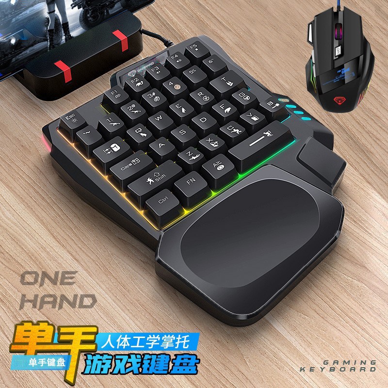 K5 one-handed keyboard Gungod  - огляд і ціна Gaming Keyboard Ebay