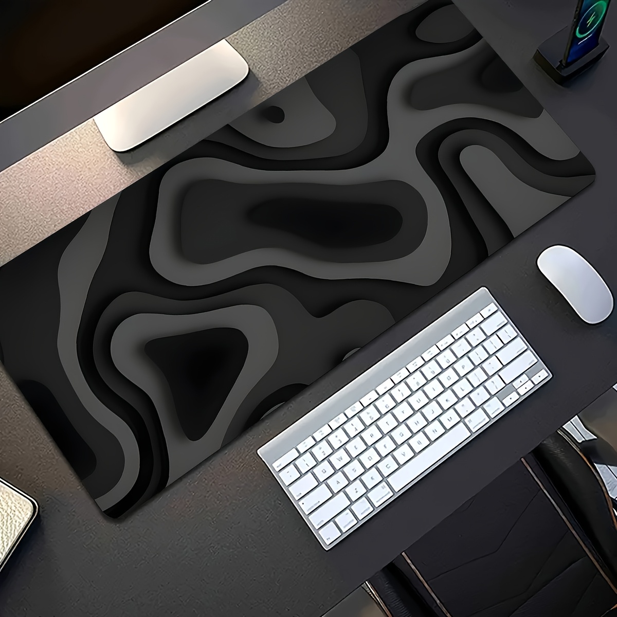 Black Gray Swirl Design Large  - огляд і ціна Gaming Keyboard Brand