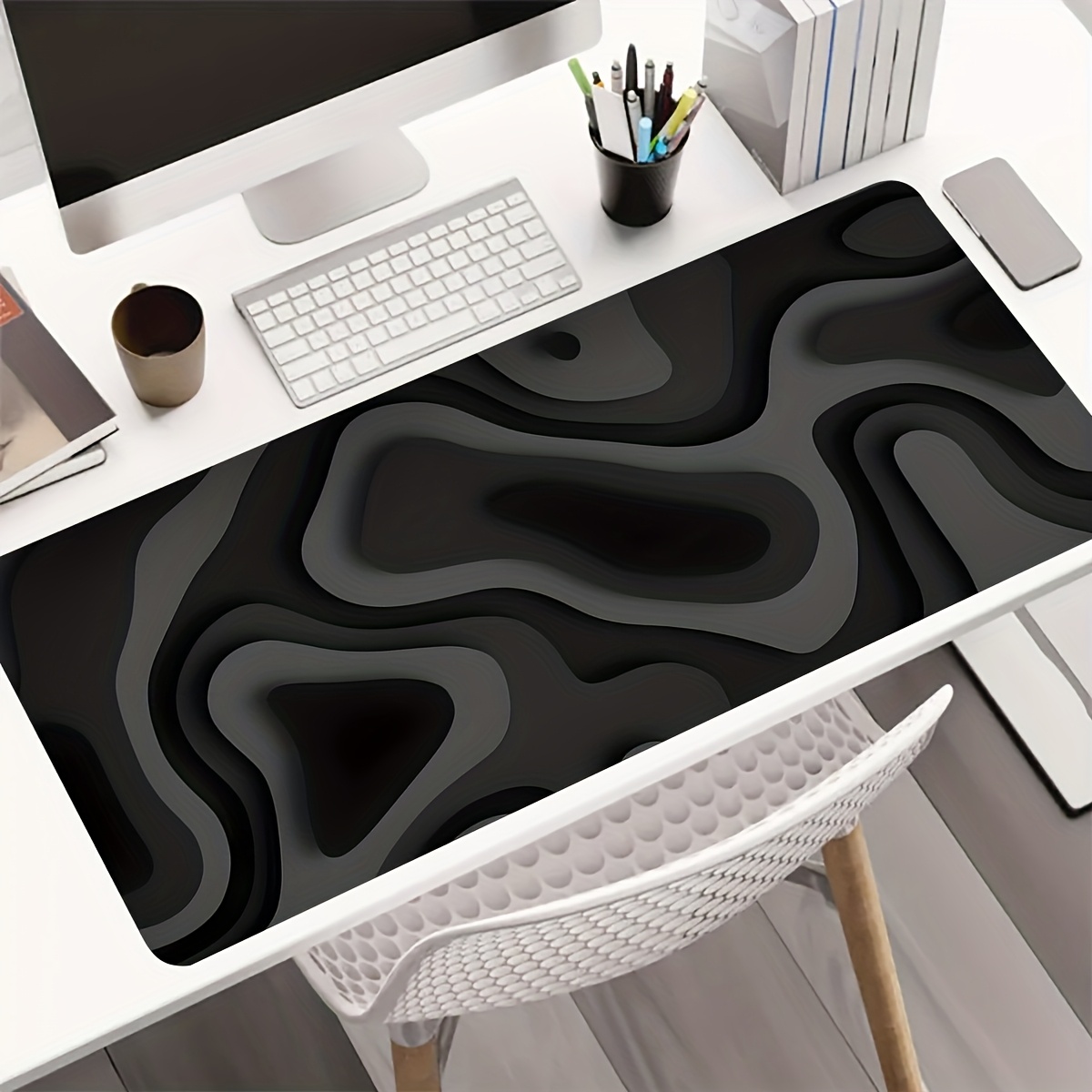 Black Gray Swirl Design Large  - огляд і ціна Gaming Keyboard Brand